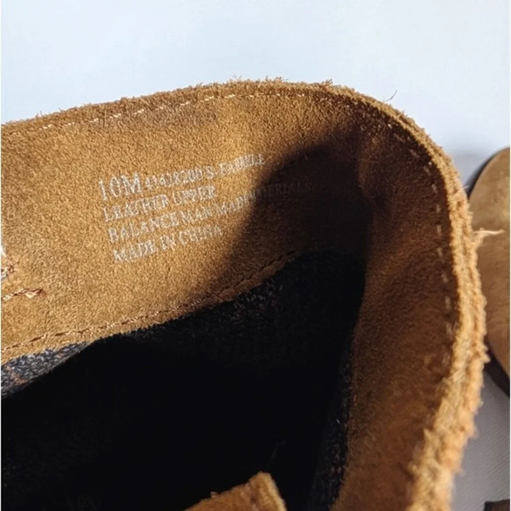 Sam Edelman Earthy Folk Boho Western Brown Suede Leather Ankle Boots